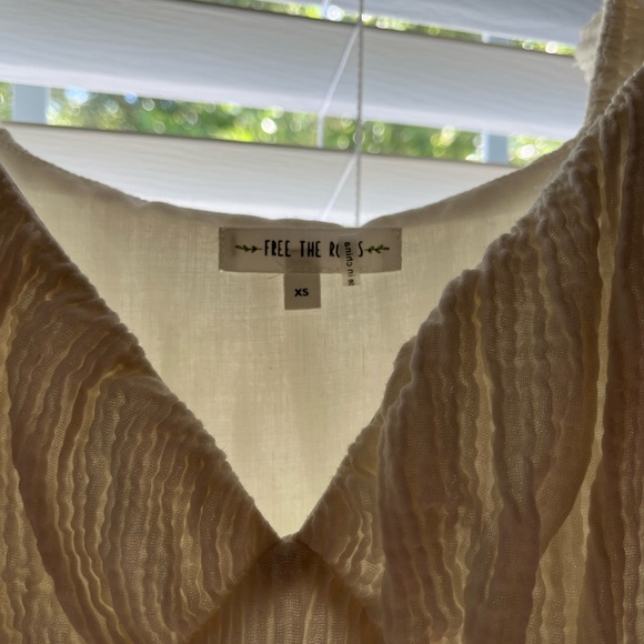 Free the roses Nordstrom maxi sweetheart dress with raw edge details NWOT - Picture 8 of 8